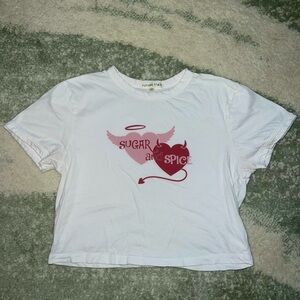 Urban Outfitters graphic crop top baby tee sugar and spice